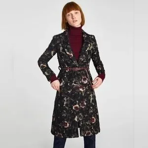 Floral Animal Print Coat Zara Zara Jackets Coats Zara Floral